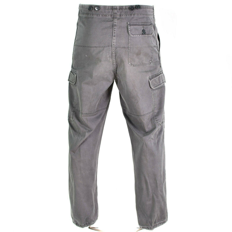 Pantalones del ejército danés original M 71 Problema militar gris Dinamarca de combate Dinamarca Pantalones de combate