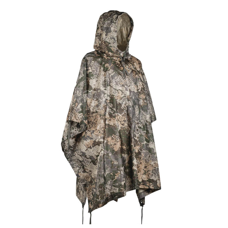 Mil-Tec Poncho Camuflage PVC Ripstop con capucha impermeable recubierta de agua Ripstop