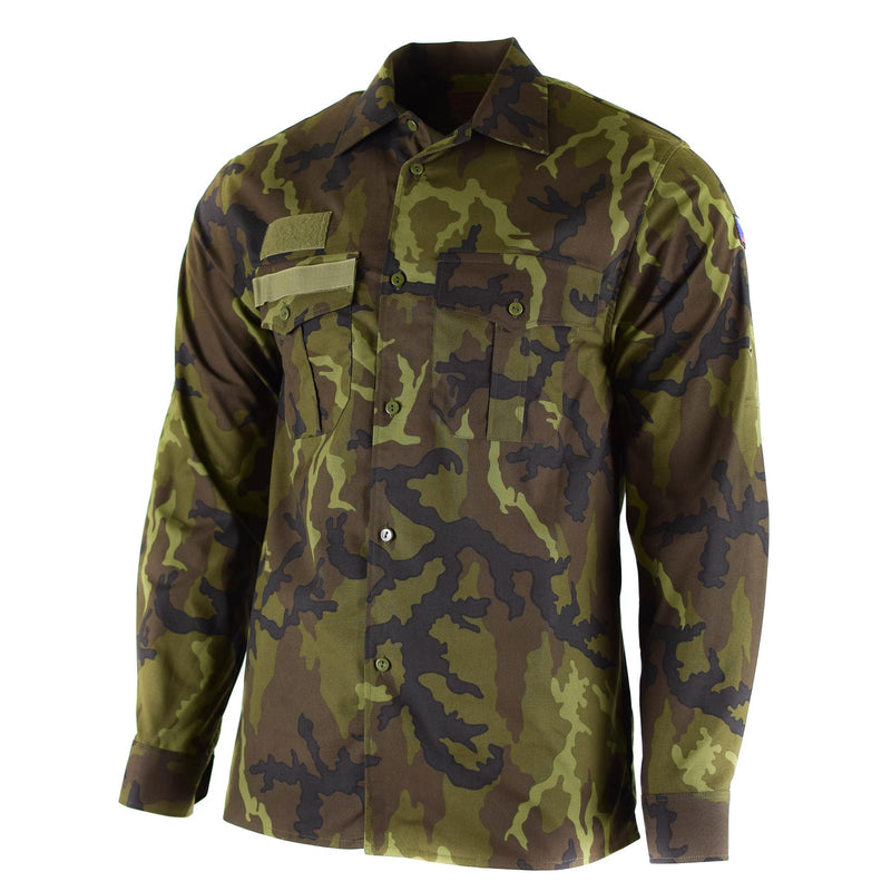 Genuina camisa del ejército checo bosque camufla