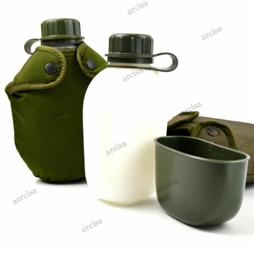 Frasco de bebida del ejército original M48 Botella de agua noruega Cantina militar Noruega