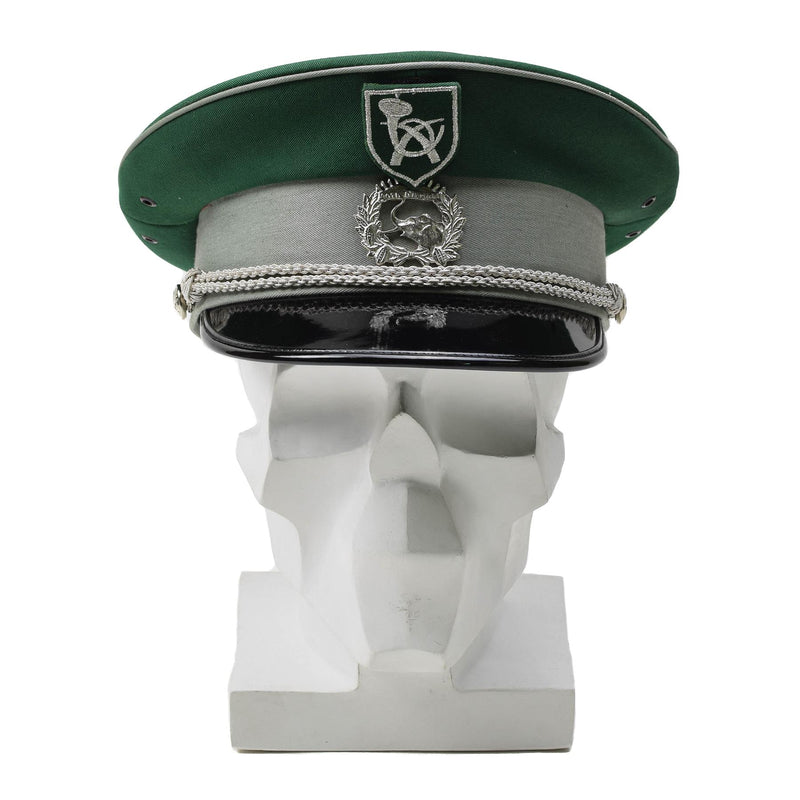 Original del ejército francés Visor verde Pico Cap Ivory Coast Insignia ligera nueva