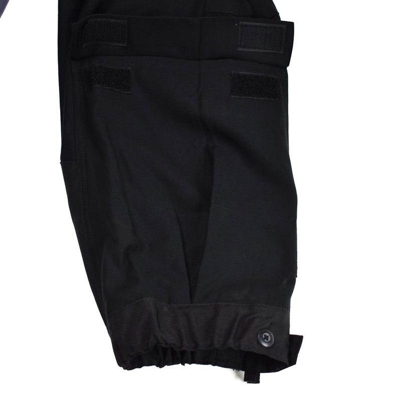 Pantalones de petrolero térmicos suecos genuinos M90 NEGROS BDU Pantalones W BRACES GENERALES NUEVOS