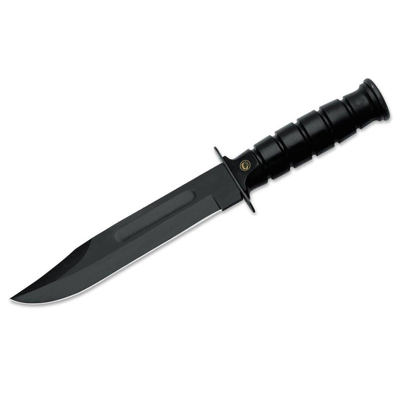 Fox Knives Brand Italia cuchillo de cuchilla fija de acero de carbono C70 Grado militar negro