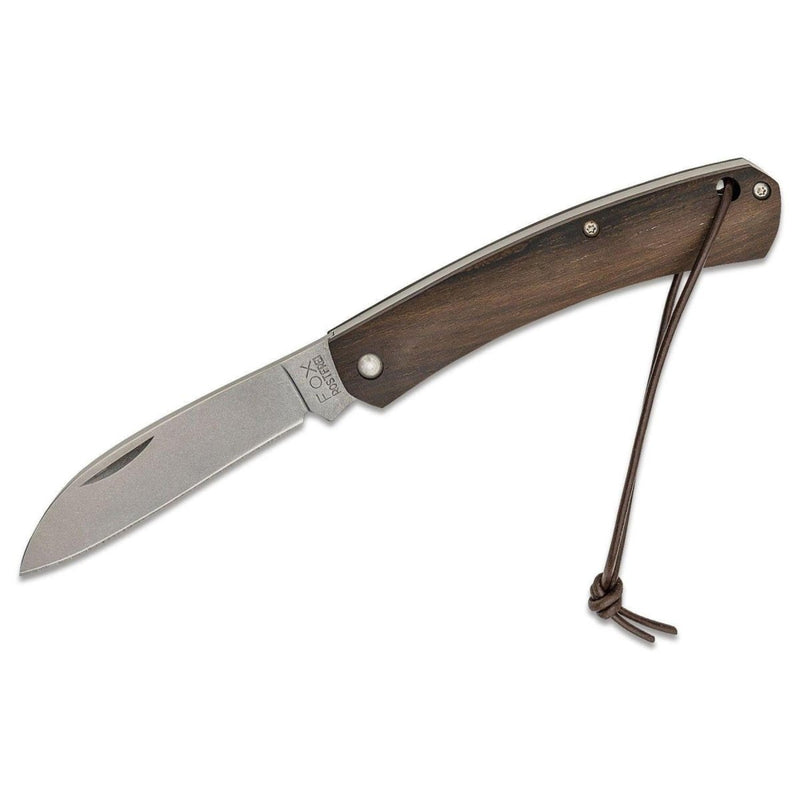 Fox Knives Brand Italia Sailing Cuchillo plegable Cucherilla de acero inoxidable Mango de madera Ziricote