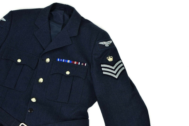 Genno militar británico genuino Jacket Formal Air Fuerza Aérea RAF Azul Problema militar nuevo