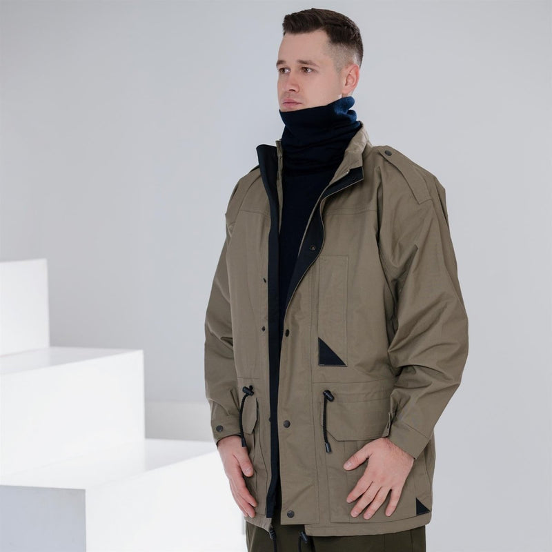 Parka del ejército holandés genuino con revestimiento OD Green Coat Men Chaqueta Oficial Khaki NUEVO