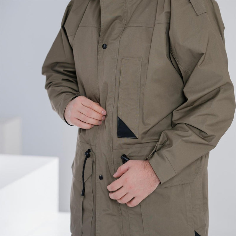 Parka del ejército holandés genuino con revestimiento OD Green Coat Men Chaqueta Oficial Khaki NUEVO