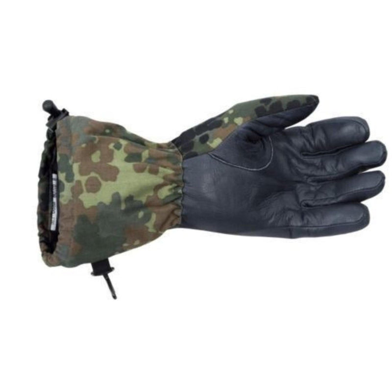 El verdadero ejército alemán Flecktarn camo invierno guantes de combate cálidos forrados militares