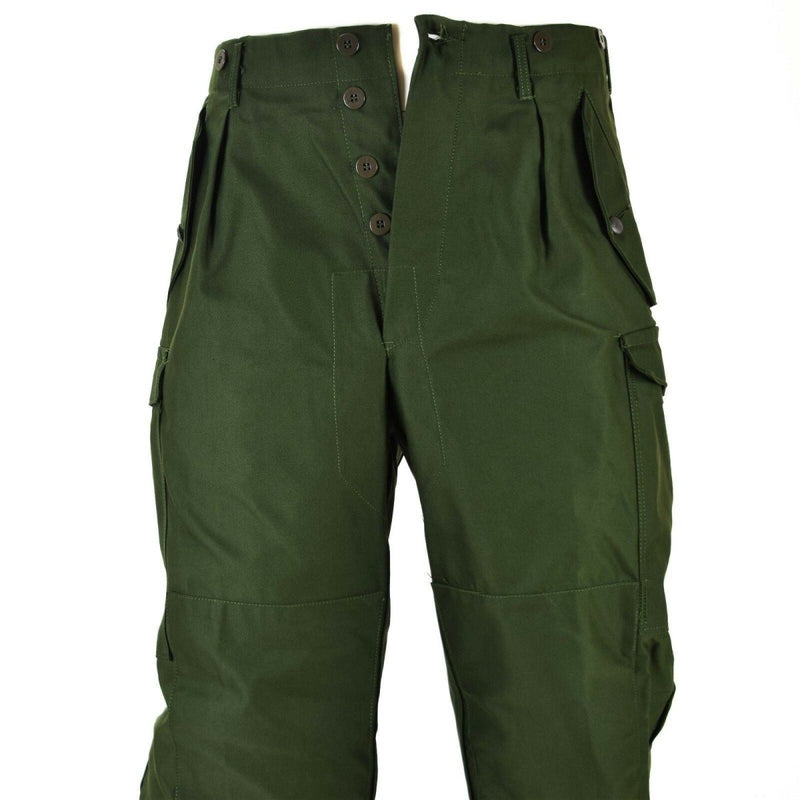 Pantalones del ejército sueco genuino m59 pantalones de combate verde militar