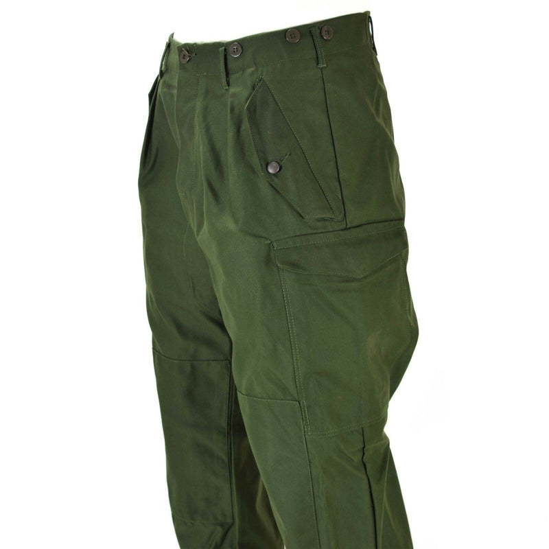 Pantalones del ejército sueco genuino m59 pantalones de combate verde militar