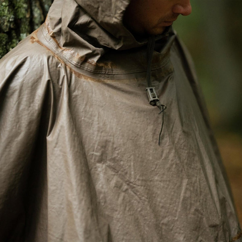 Ejército alemán clima húmedo lluvia poncho impermeable refugio con capucha de oliva cape