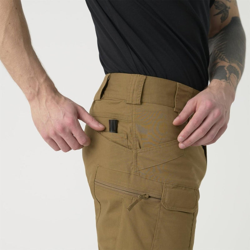 Helikon-Tex Pantalones tácticos urbanos Policotton Ripstop dura al aire libre Negro