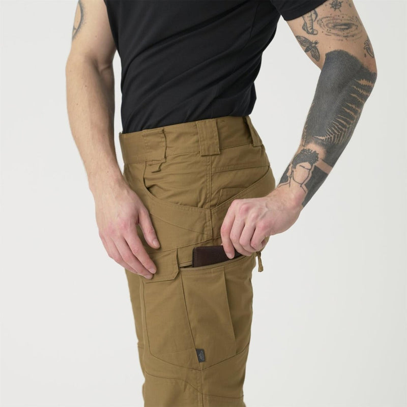 Helikon-Tex Pantalones tácticos urbanos Policotton Ripstop dura al aire libre Negro