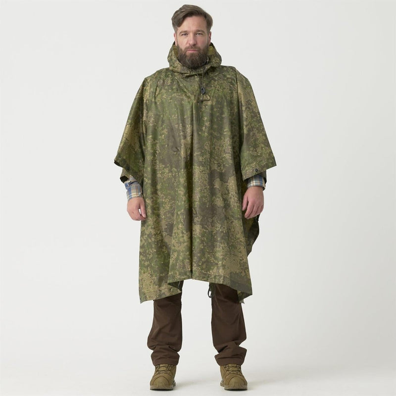 Helikon-Tex Modelo del Ejército de EE. UU. Poncho impermeable táctico Pencott Wildwood Camo