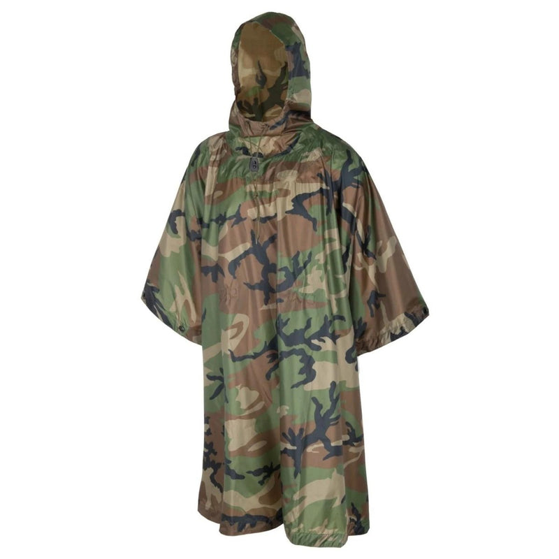 Helikon-Tex Modelo del Ejército de EE. UU. Poncho impermeabilizan el equipo de lluvia táctica CAMO de bosque