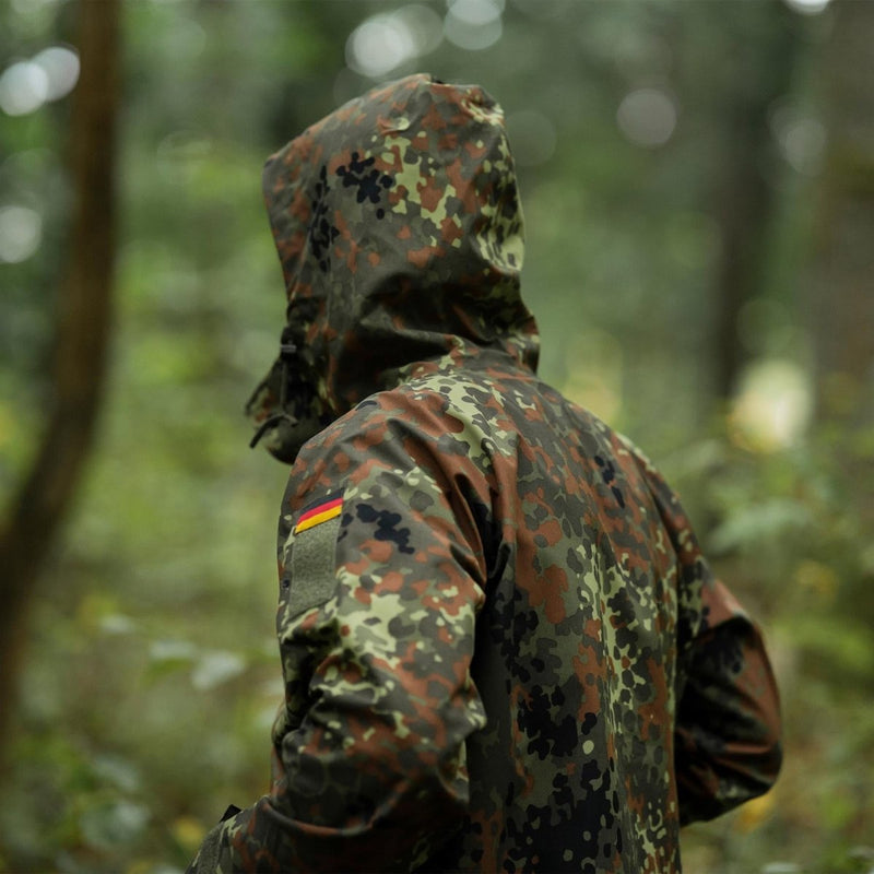 MIL-TEC JUNTA DE CAMBIO DEL Ejército alemán Goretex Flecktarn Camo Imploude Rain