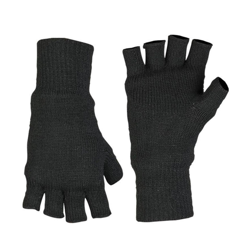 Guantes de Mil-Tec hombres calientes sin dedo thinsulate ™ forro negro de invierno táctico