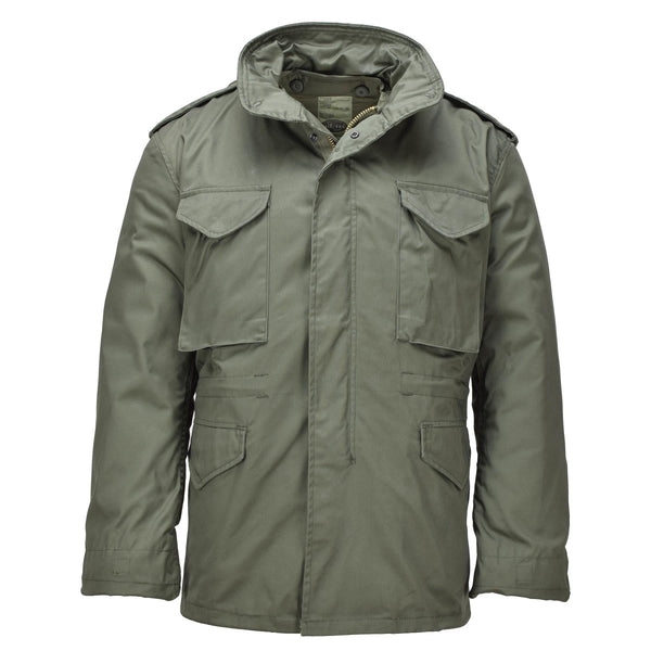 MIL-TEC Parka M65 Jaqueta de estilo del ejército de EE. UU. Termo Termo Liner Hidden Hood OD