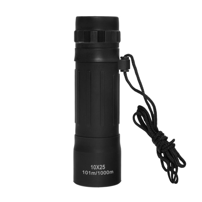 MIL-TEC Monocular táctico 10x25 Alcance militar Vigilancia al aire libre Negro