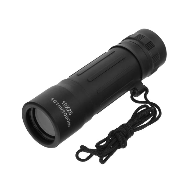 MIL-TEC Monocular táctico 10x25 Alcance militar Vigilancia al aire libre Negro