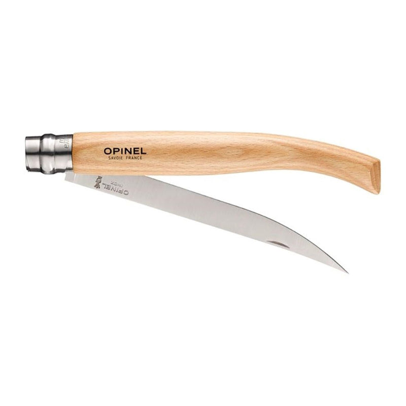 Opinel Beech Effilé 15 Filetes Fish Spite de acero inoxidable Hoja plegable de acero inoxidable