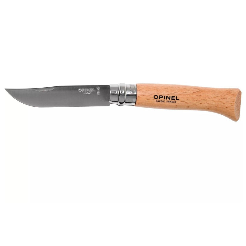 Opinel n ° 08 Classic Pleging Pocket Snife de cuero sintético Cierro del anillo de la vaina de cuero