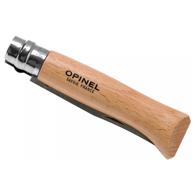 Opinel n ° 08 Classic Pleging Pocket Snife de cuero sintético Cierro del anillo de la vaina de cuero