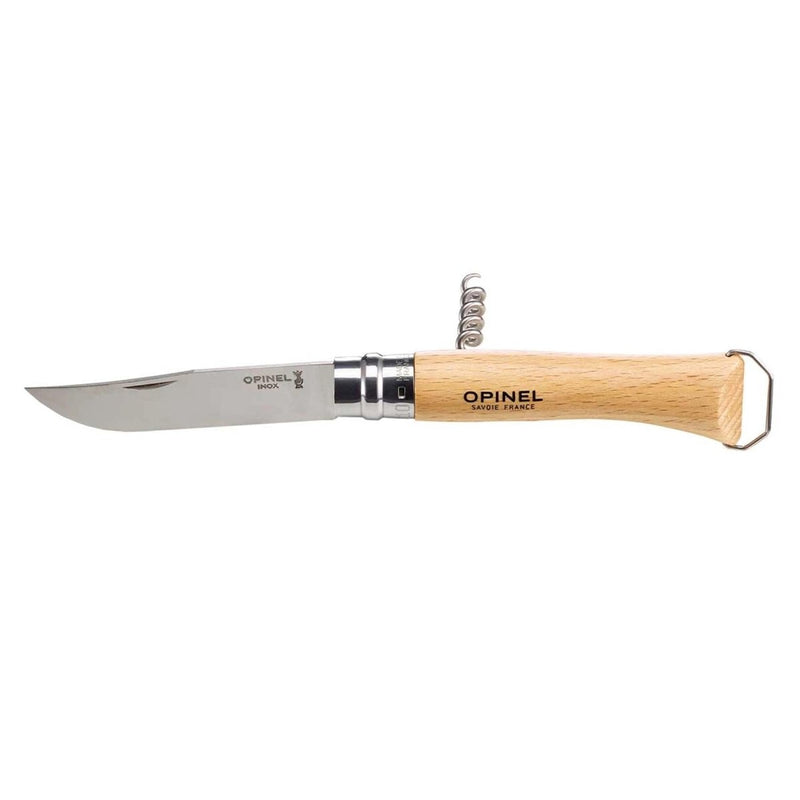 Opinel n ° 10 Corkscrew Spock Botella abrebotellas de acero inoxidable cuchilla de acero inoxidable