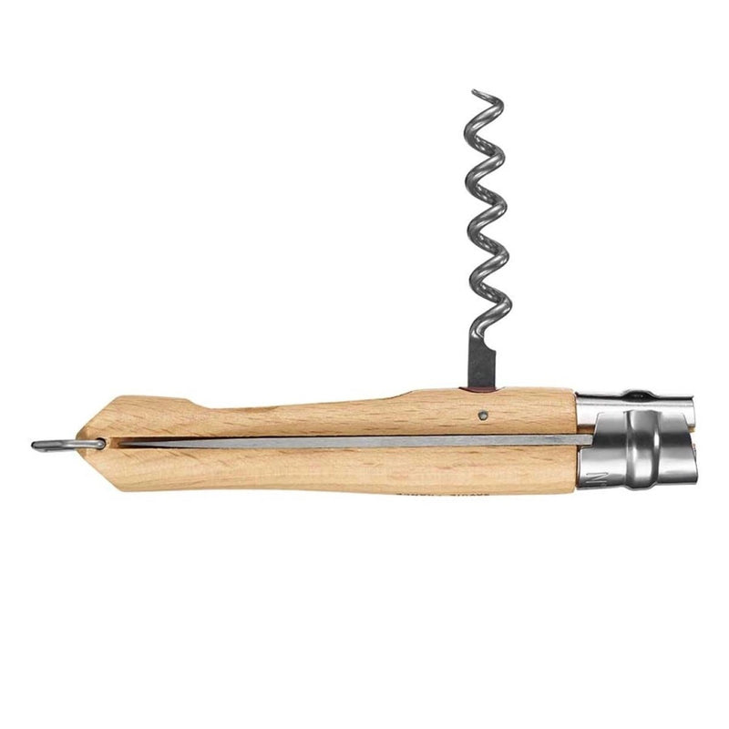 Opinel n ° 10 Corkscrew Spock Botella abrebotellas de acero inoxidable cuchilla de acero inoxidable