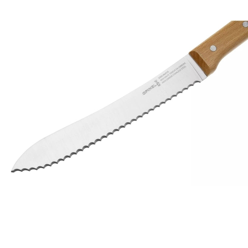 Opinel paralelo cuchillo de pan serramado con mando de madera de playa barnished cuchillo fijo