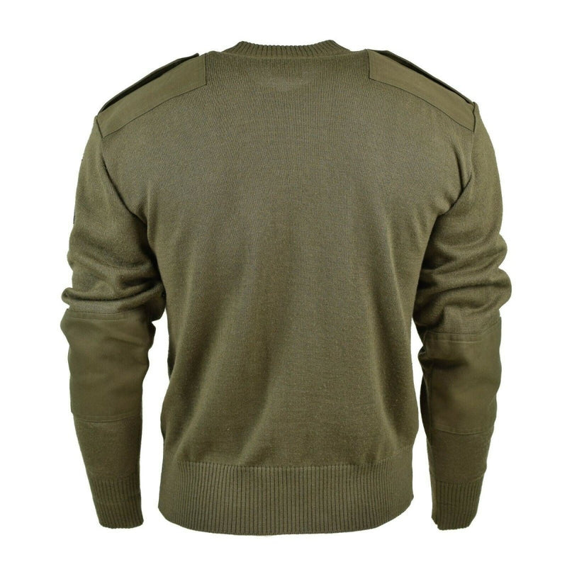 Jugua de jersey del ejército austriaco original Olive Od Wool Sweater