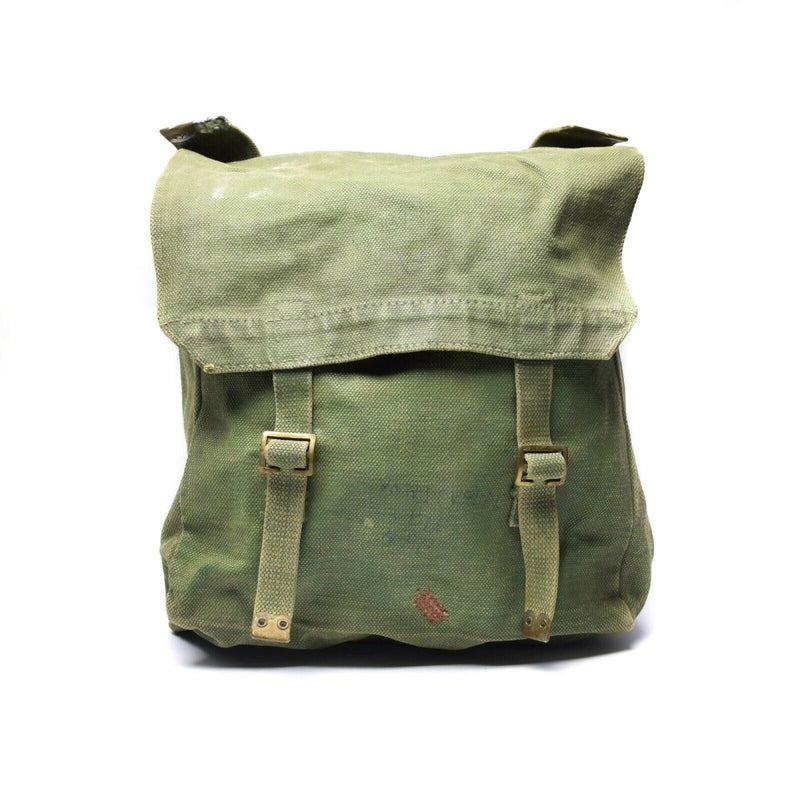 Original británico militar M37 Haversack lienzo Bolsa Bolsa lateral grande Oliva