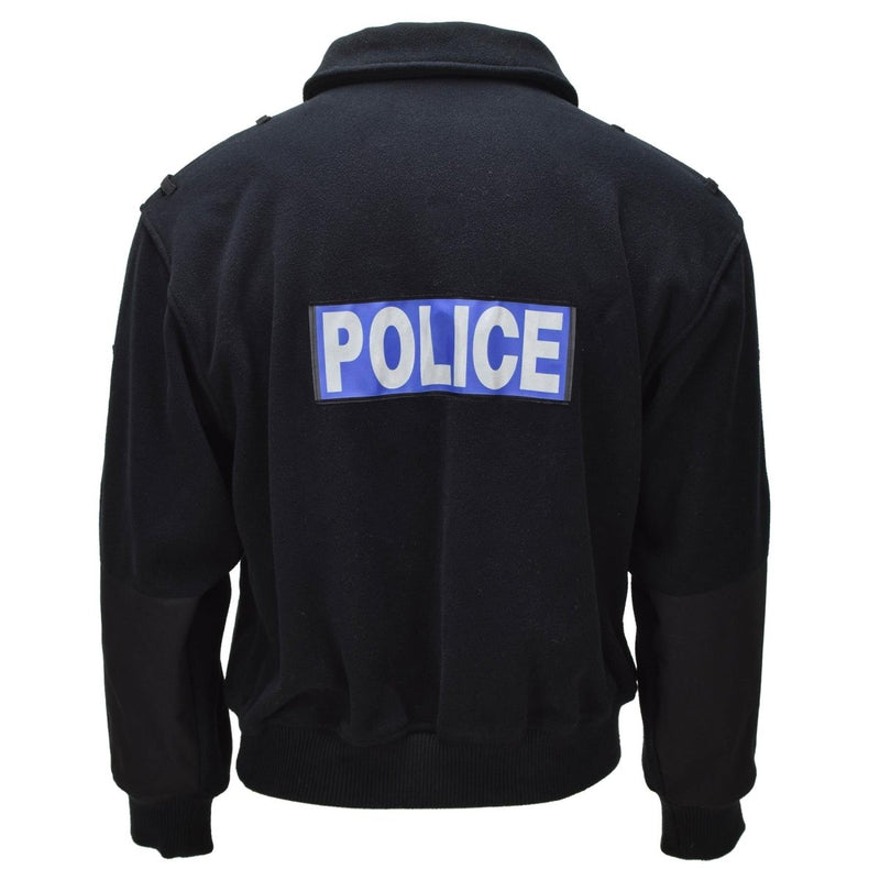 Chaqueta policial de Strathclyde original de británica Posilleros elásticos de dobladillo Negro