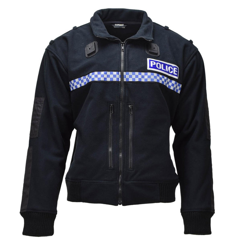 Chaqueta policial de Strathclyde original de británica Posilleros elásticos de dobladillo Negro