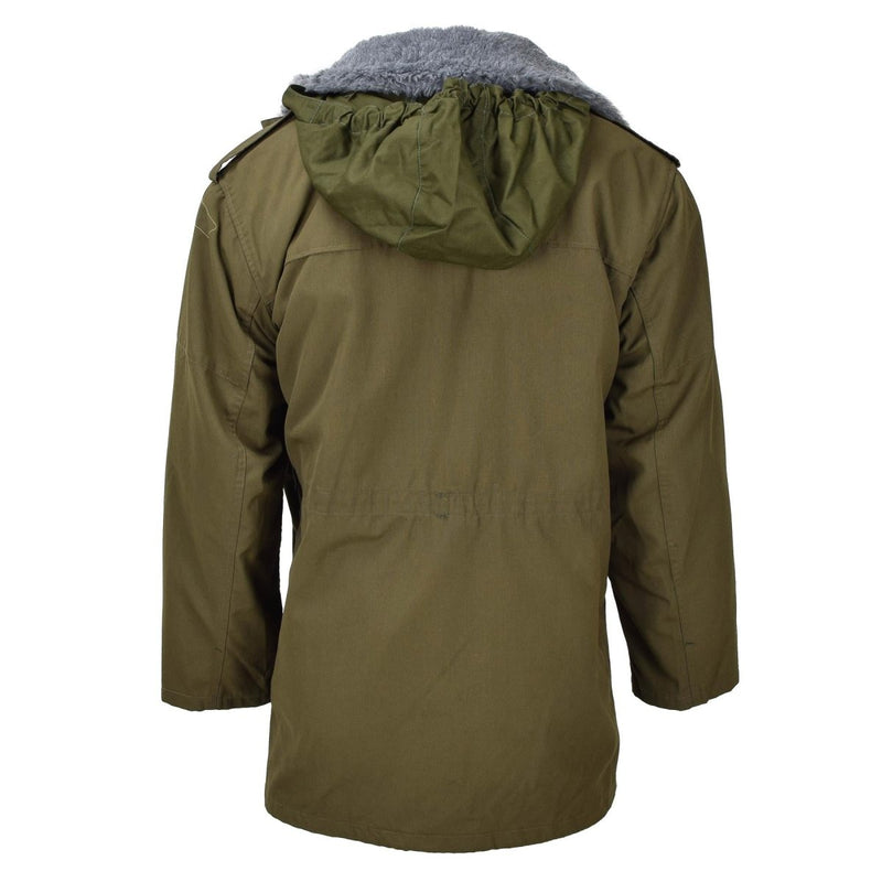 Chaqueta militar checa original Parka M85 W Liner con capucha Long Hem Army Olive