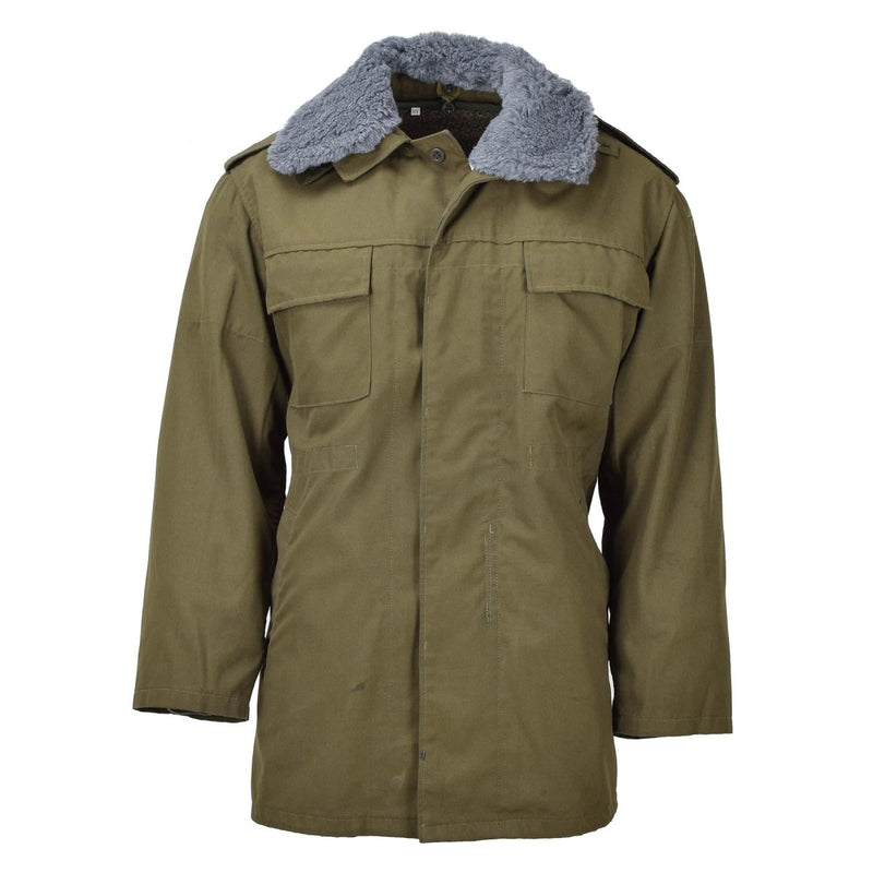 Chaqueta militar checa original Parka M85 W Liner con capucha Long Hem Army Olive