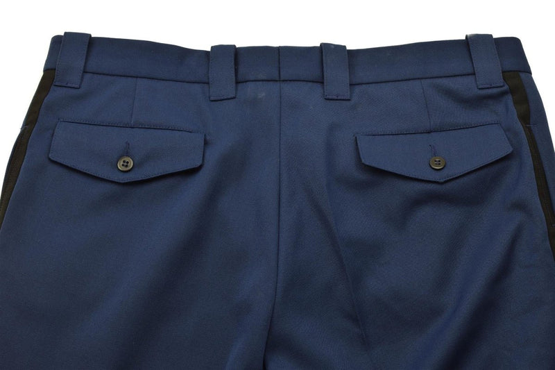 Pantalones formales militares holandeses originales Men Zip Flip Slash Pockets Solid Blue