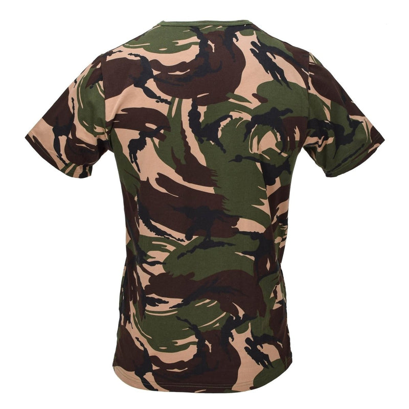 Camiseta militar holandesa original mangas livianas camuflaje de bosque