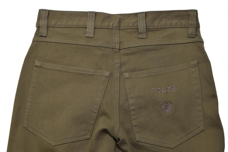 Pantalones de jeans de color caqui del ejército alemán original Polizei Pantalones de ropa de trabajo uniformes Nuevos