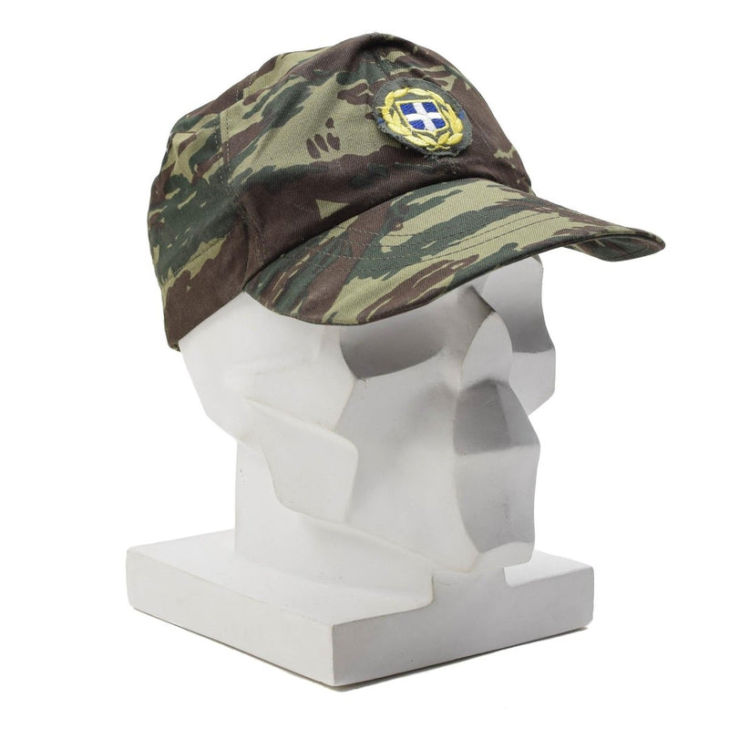 Tropas de campo del ejército griego original Cap Lizard Camo Hat, Grecia, excedente militar