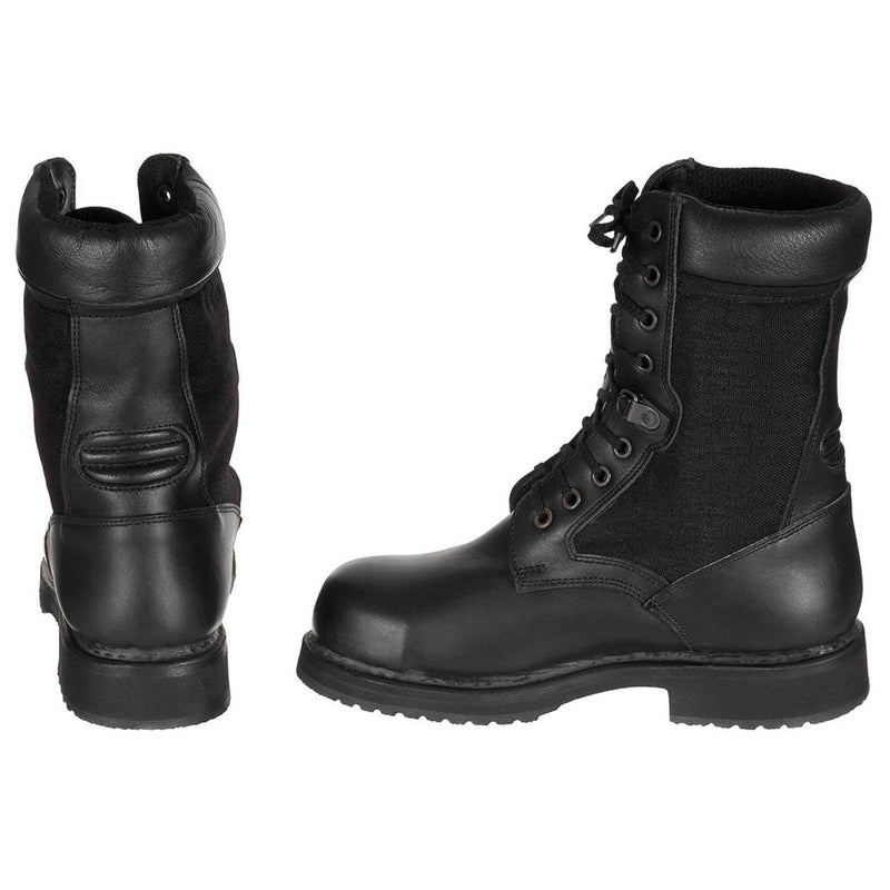 Zapatos de combate militar italiano originales de cuero liviano Invierno negro