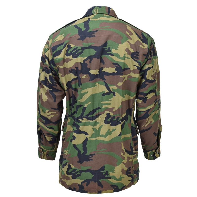 Corea del Sur original Parka M90 Woodland Camo Combat de campo ajustable