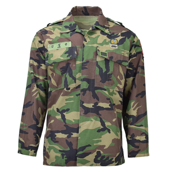 Camisas tácticas militares originales de Corea del Sur M90 Field de combate de camuflaje de bosque