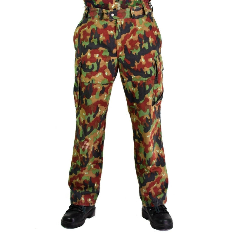 Pantalones del ejército suizo original M83 Combate Alpenflage Camufas de camuflaje Pantalones nuevos