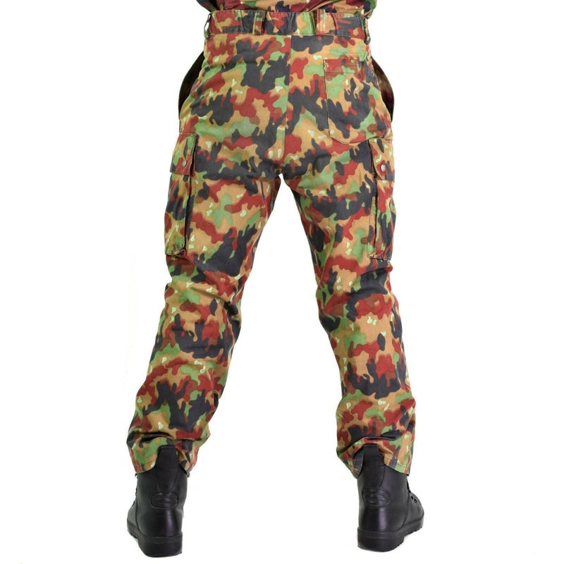 Pantalones del ejército suizo original M83 Combate Alpenflage Camufas de camuflaje Pantalones nuevos