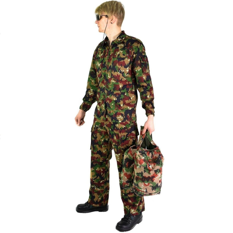 Pantalones del ejército suizo original M83 Combate Alpenflage Camufas de camuflaje Pantalones nuevos