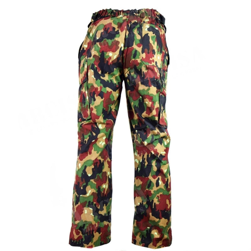 Pantalones del ejército suizo original M83 Combate Alpenflage Camo Field pantalones Suiza