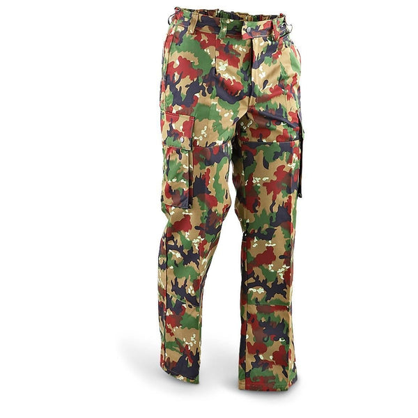 Pantalones del ejército suizo original M83 Combate Alpenflage Camo Field pantalones Suiza