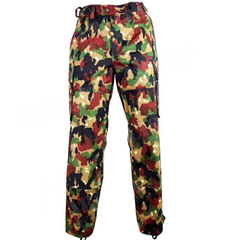 Pantalones del ejército suizo original M83 Combate Alpenflage Camo Field pantalones Suiza