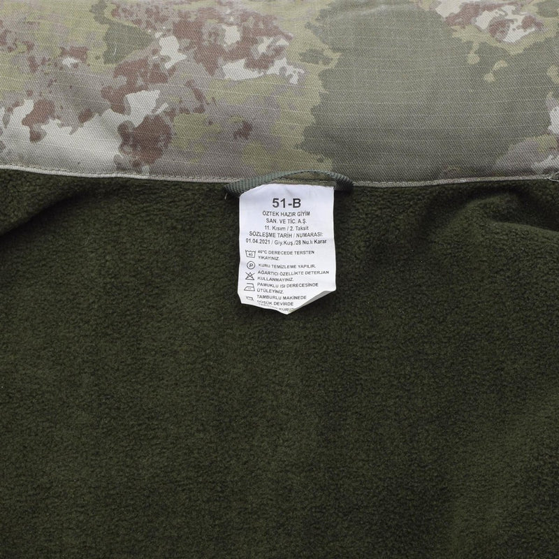 Material de ripstop de parka de campo turco original Fooldaway Hood Kama Camuflage